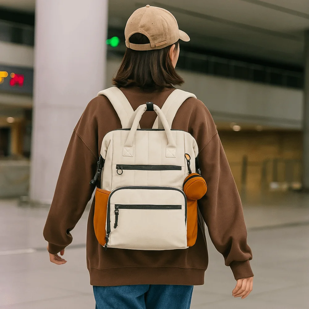 Practical Large Capacity Multi Functional Backpack Fashion Wear-resistant Large Capacity Bag Polyester Diaper Bag Travel