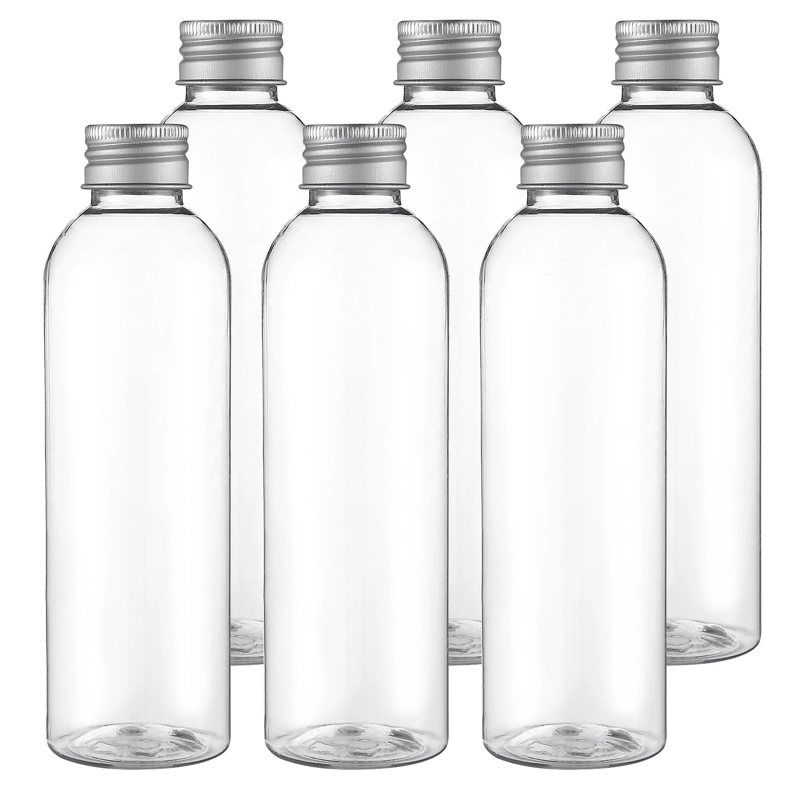 

6 Pcs Plastic Bottles Toiletry Travel Shampoo Conditioner Refillable Leak Proof Lids Sample Size Compact Safe