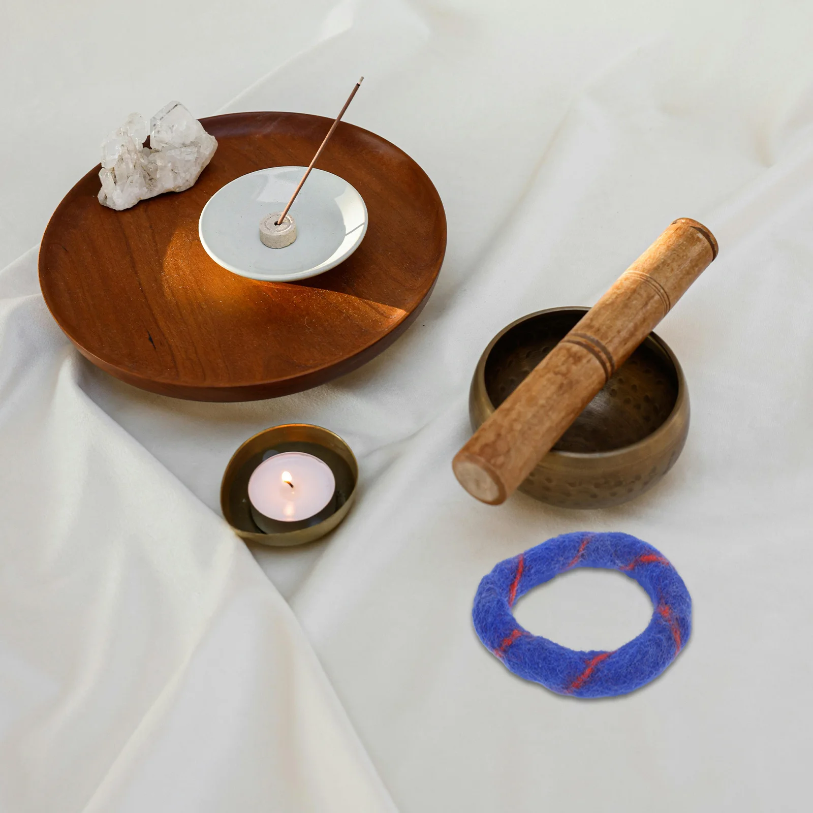 

Sound Bowl Pad Premium Quality Round Singing Bowl Cushion Stable Holder for Tibetan Buddha Sound Bowls Prayer Mat