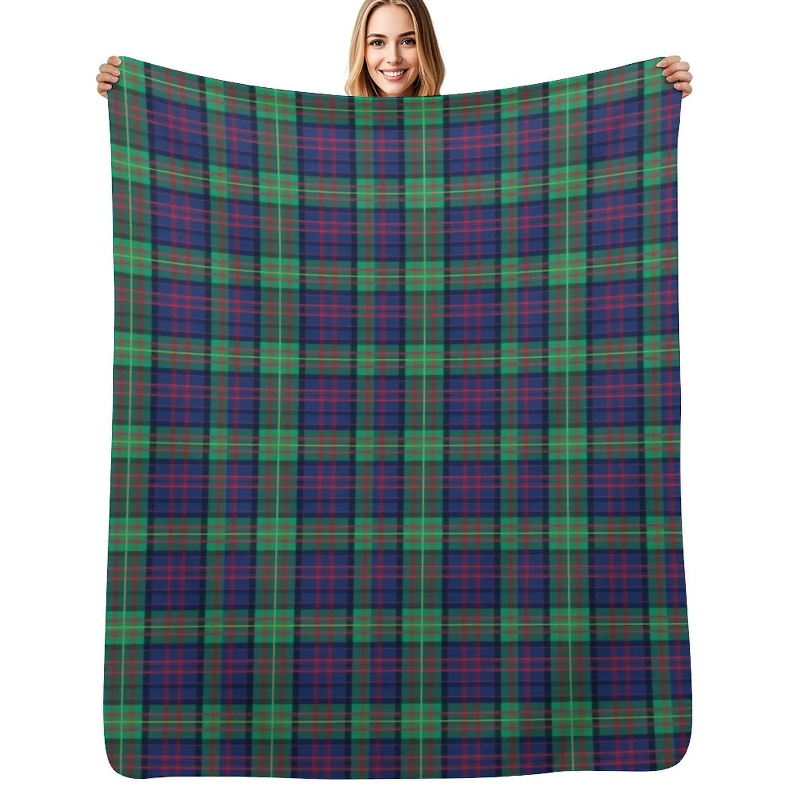 

Carnegie Mellon University Tartan Plaid Throw Blanket Soft Sherpa Fleece Warm Blanket for Winter
