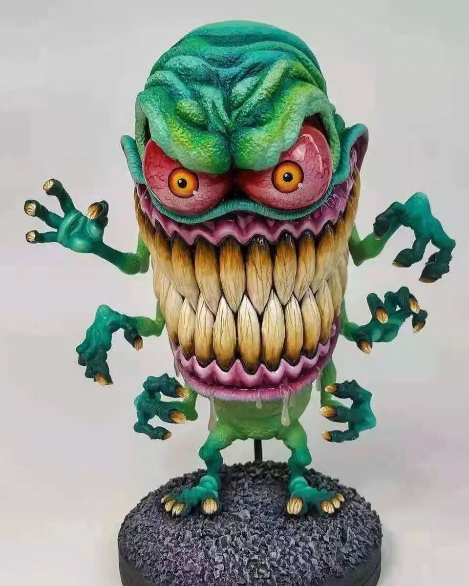 Halloween Rat Crazy Mouse Rat Fink Autoreparateur Beeldjes Hake Head Doll Desktop Decoratie Ontwerp Ambachten Geschenken Sculptuur Model