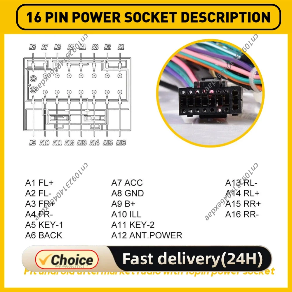 Radio Wiring Harness Canbus Box Car Stereo Audio Power Wiring Harness Cable Power Cable Connector for Toyọta Most Vehicles