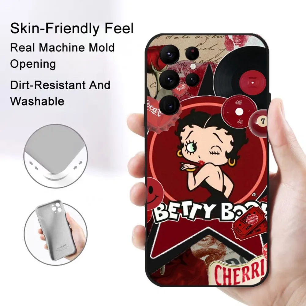 b-BEATY b-Boop Phone Case Samsung S series s20 s21 s22 s23 s24 FE Plus Ultra TPU Soft to Skin-friendly case