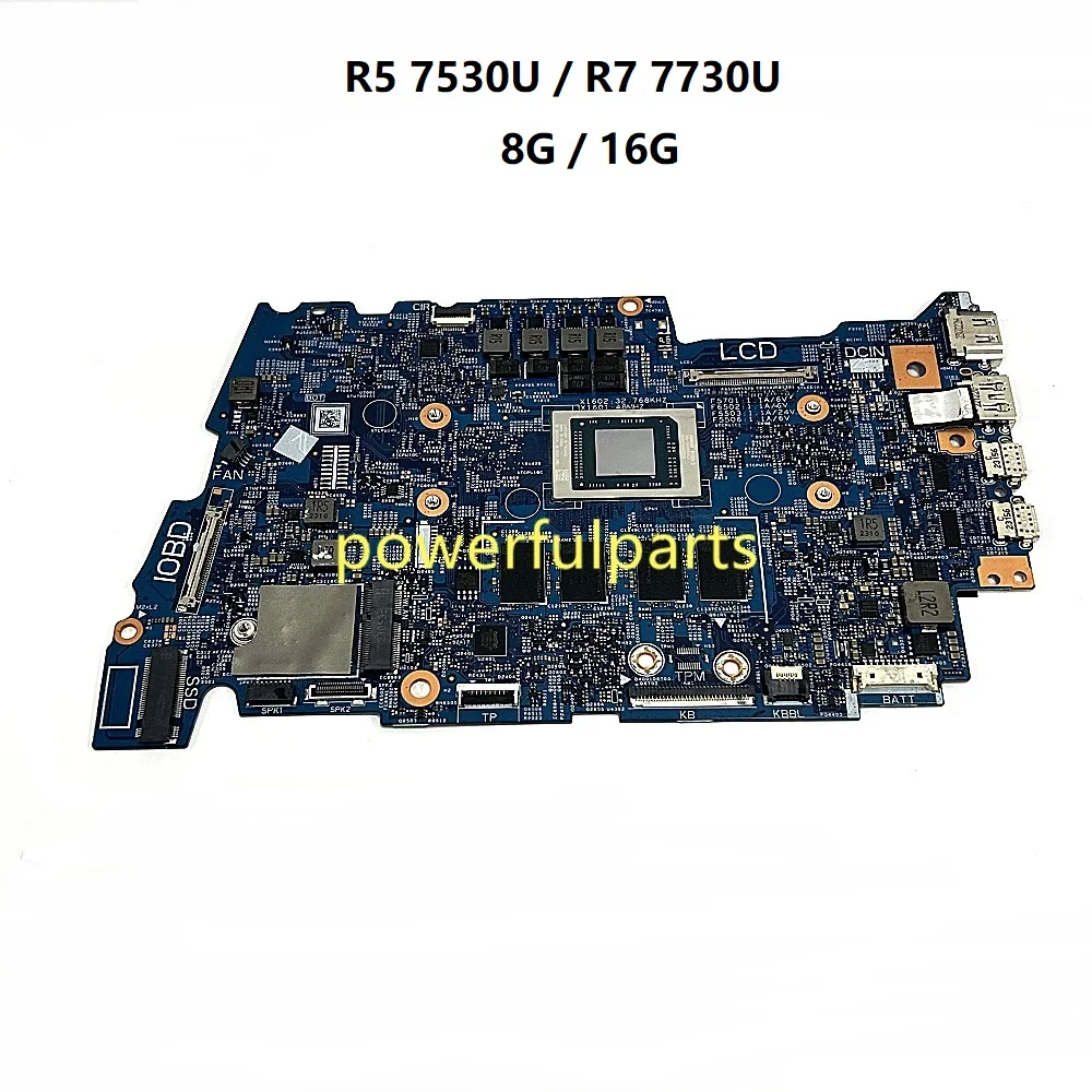 

For DELL Inspiron 16 7635 2-in-1 Motherboard 223098-1 010F25 0YHHMT 00MK27 0KWD0R R5 R7 8G 16G Working OK