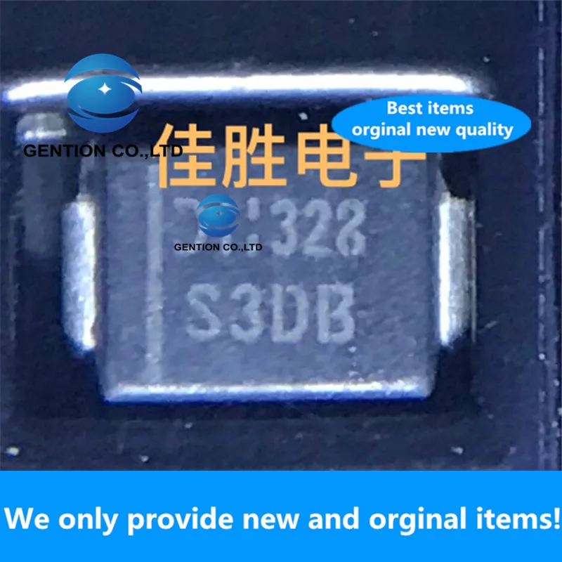 50PCS 100% New original 3A100V rectifier diode DO214AA silk screen S3DB