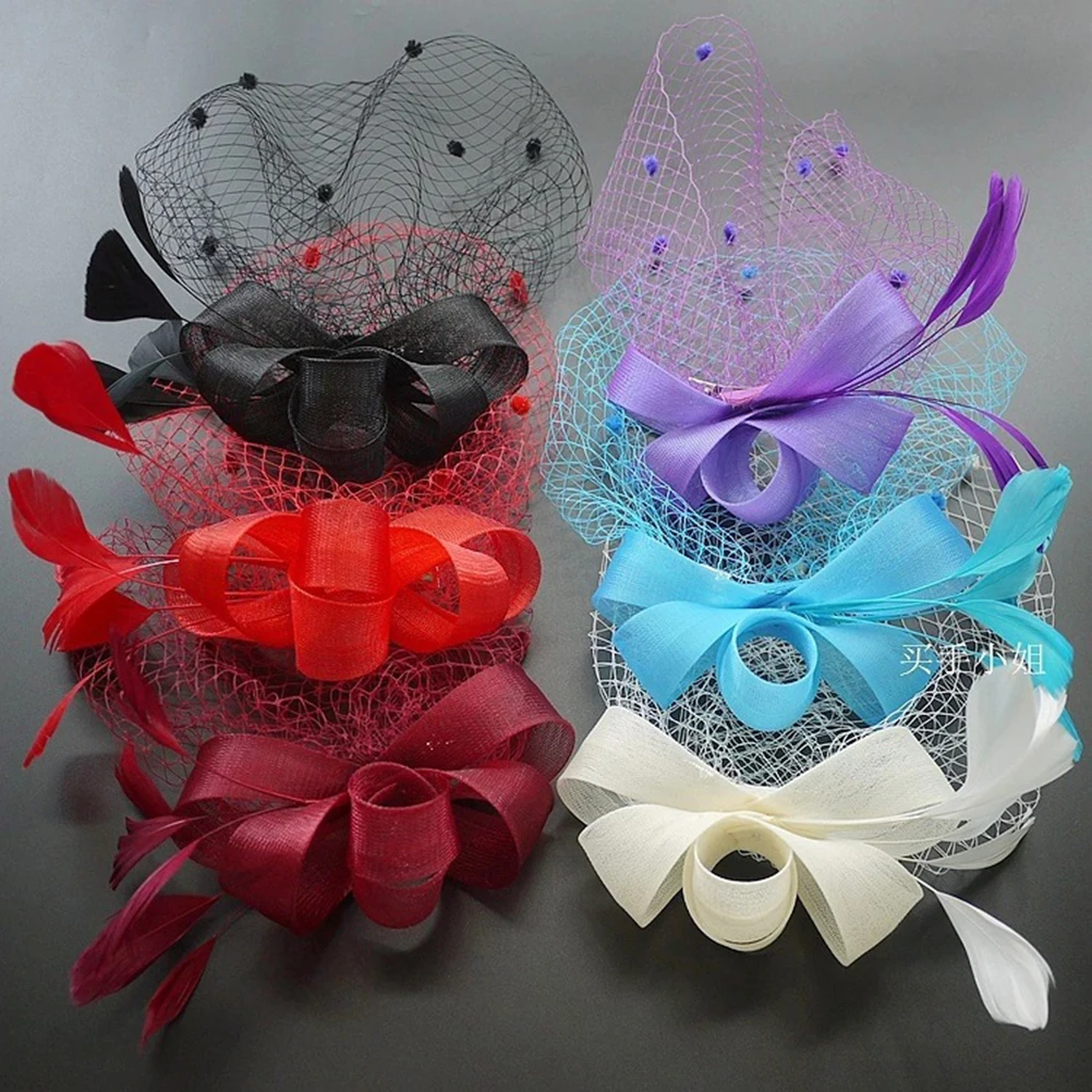 

Mesh Barrettes Fascinator Hat for Women Elastic Soft Snap Clip Adjustable Mesh Headband Fascinators Hair Accessories Tea Party