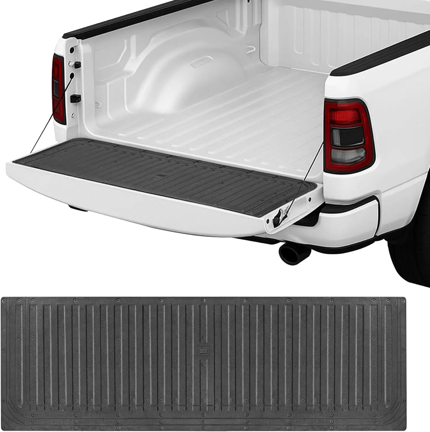 

Universal Heavy Duty Truck Tailgate Mat, Extra-Thick Rubber Protector 62" x 21", Trim-to-Fit for All Pickup Trucks, Black