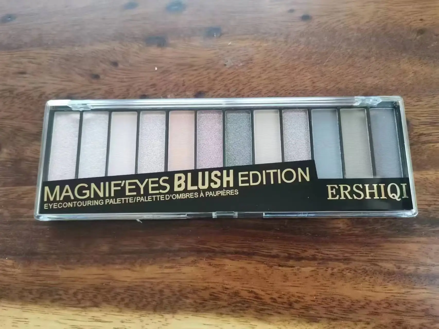 パール、マット、ファイングリッターシェードの12色アイシャドウパレット卸売、トレンドのクロスボーダー