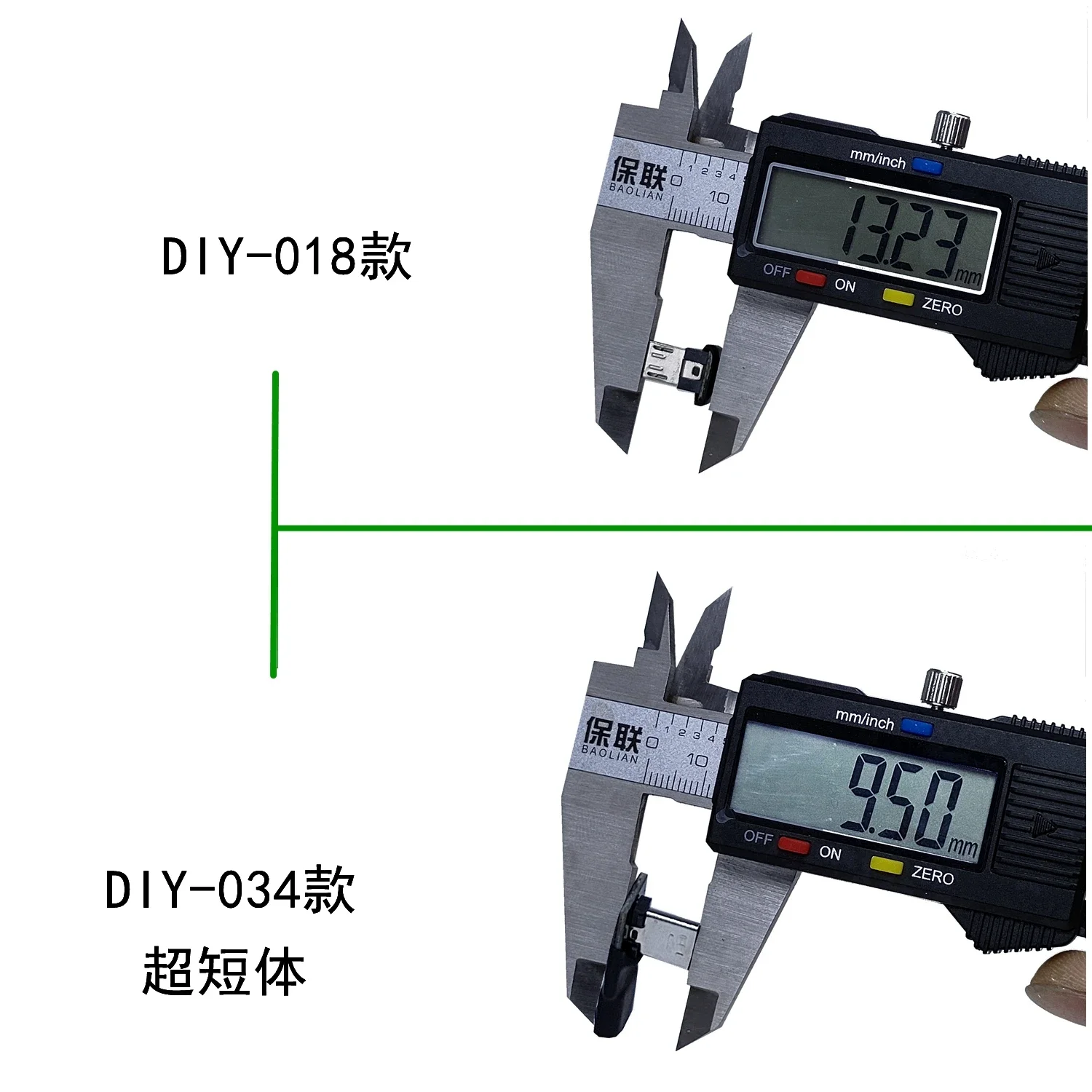 Ultra short body New Micro to Micro Adapter Plug 90 Degree Left and Right Angle Micro Male to V8 Female Charging Data Connector