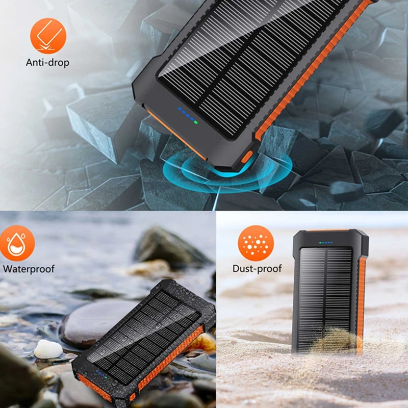 Solar Power Bank 50000mAh Fast Charging Portable External Battery USB-C Universal for iPhone Xiaomi Huawei Samsung CE Certified view 5