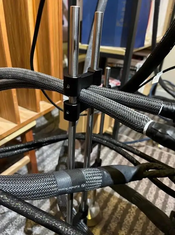 HiFi-Audio-Stromsteckerhalter Kabelstützvorrichtung 304 Edelstahlsäule Stoßdämpfer Kabelhalterung Anti-Schock-Fuß Kabelbasis – Detail 11
