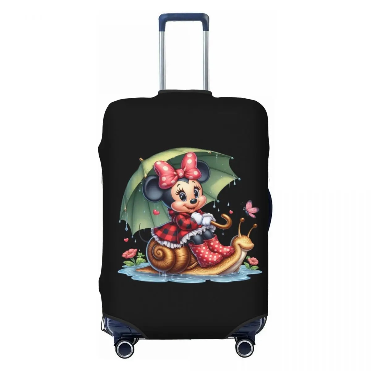 

Чехол для багажа с изображением Микки Мауса, аниме-персонажей, дождливых дней и улиток, забавный защитный чехол для чемодана, подходит для чемоданов 18-32 дюймов