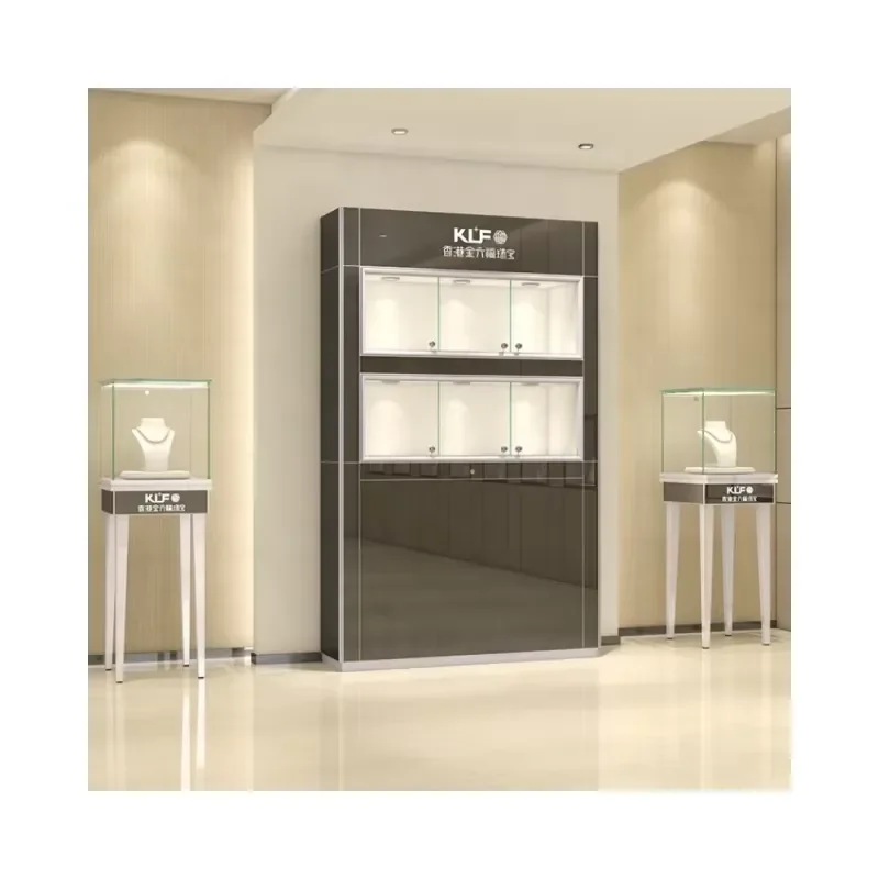 Aluminium Frame and Glass the Ring Box Makeup Hair Jewelry Laptop Smoke Display Extensions Used Shop showcase