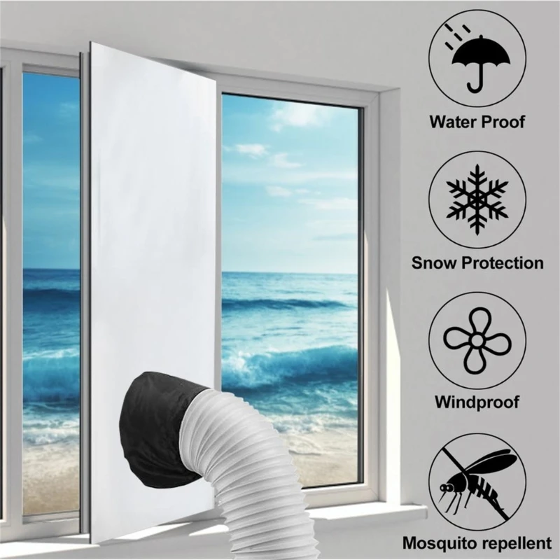 2M Universal Window Sealสำหรับเครื่องปรับอากาศแบบพกพาAirlockแบบพกพาเครื่องปรับอากาศ-หน้าต่างซีลกันน้ำ 918D