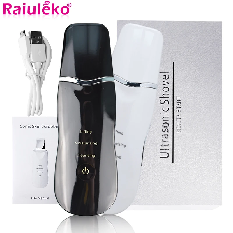 Ultrasonic Skin Scrubber Skin Peeling Extractor Beauty Skin Care Facial Whitening Lifting Rejuvenation Remove Dirt Blackhead