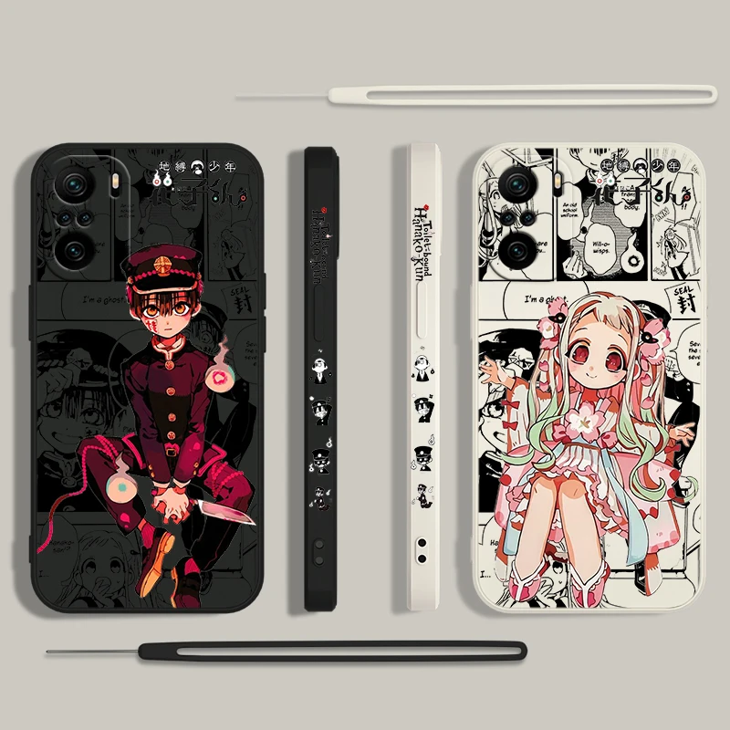 Toilet Bound Hanako Kun For Xiaomi Redmi Note 13 12 12Pro 11 11S 11T 10S 10 Pro Plus 5G Liquid Left Rope Phone Case