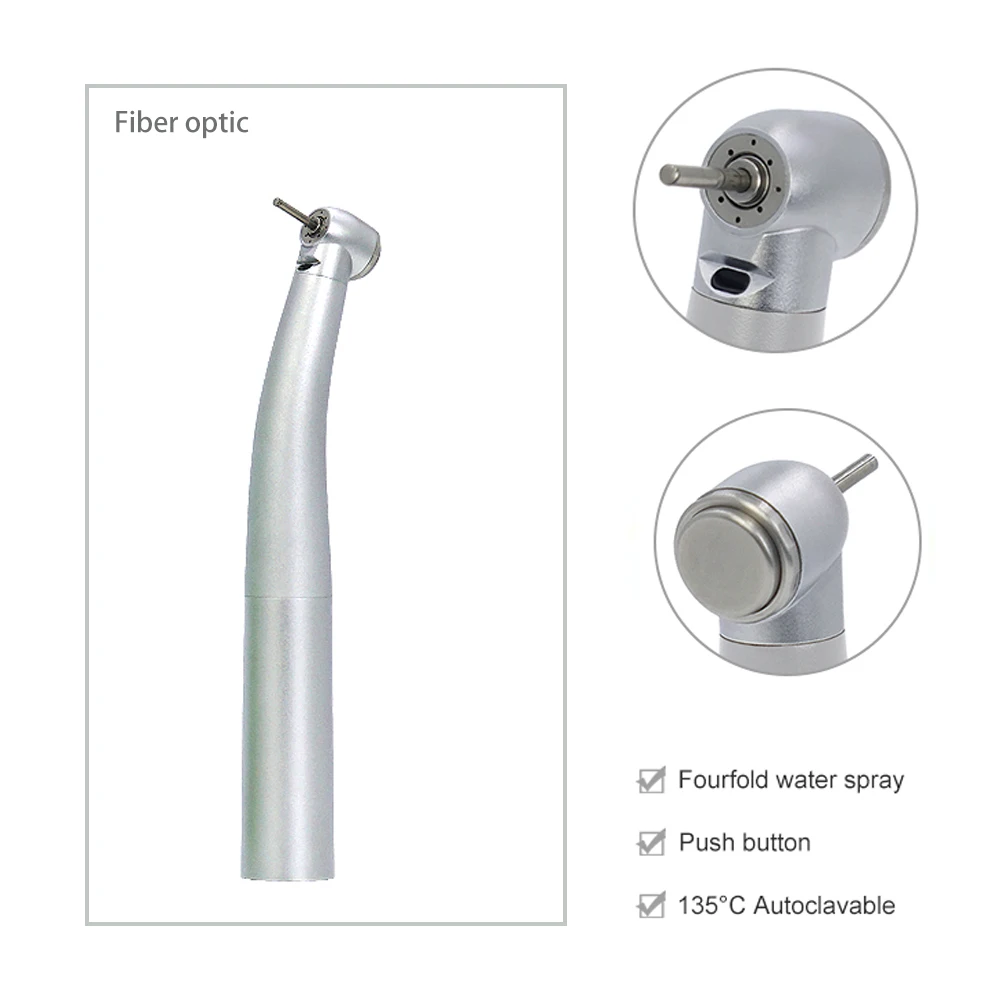 

Dental Fiber Optic LED High Speed Handpiece Dental Air Turbine For Kavo Coupling With Fiber Optic Dental Material