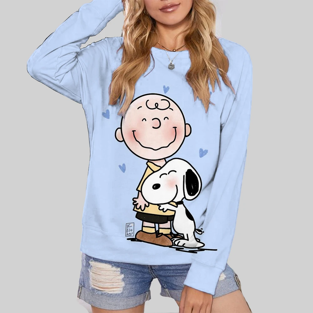 

Snoopy Kawaii Cartoon Print Hoodie for Women Soft Casual Loose Sportwear Female Sweatshirt Ladies Clothes 2024 ﻿