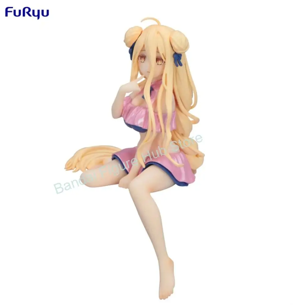 In Stock FuRyu Original Genuine Anime DATE ALIVE IV Hoshimiya Mukuro Mizugi, Pastel Pink 13cm Noodle Stopper Figure Model Toys