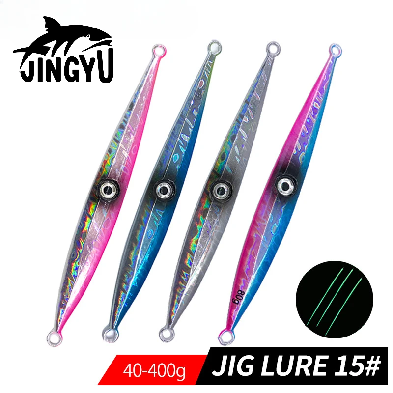 40g-400g Speed Wreck Fishing Glow-in-the-dark Lead Bait Japanese Luya Bait Slow Swing Iron Bait Ribbon Fish Red Gan Bionic Plate