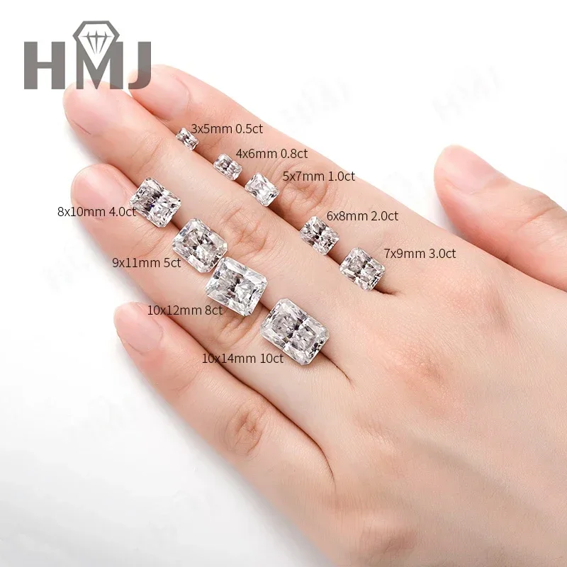 【قطع كاملة】D لون مويسانيتي دايموند مستدير / بيضاوي / كمثرى / مشع / زمرد / قلب / أميرة / وسادة / Asscher مع GRA #4