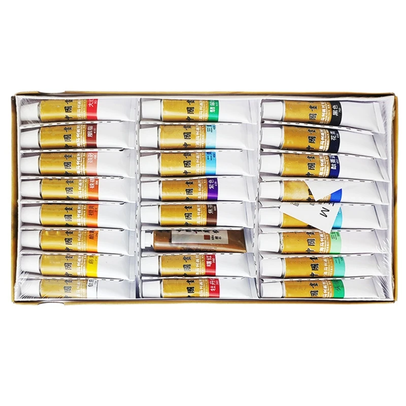 2023 새로운 12/18/24/36 색상 5/12ml 중국어 회화 안료 수채화 페인트 그리기 도구