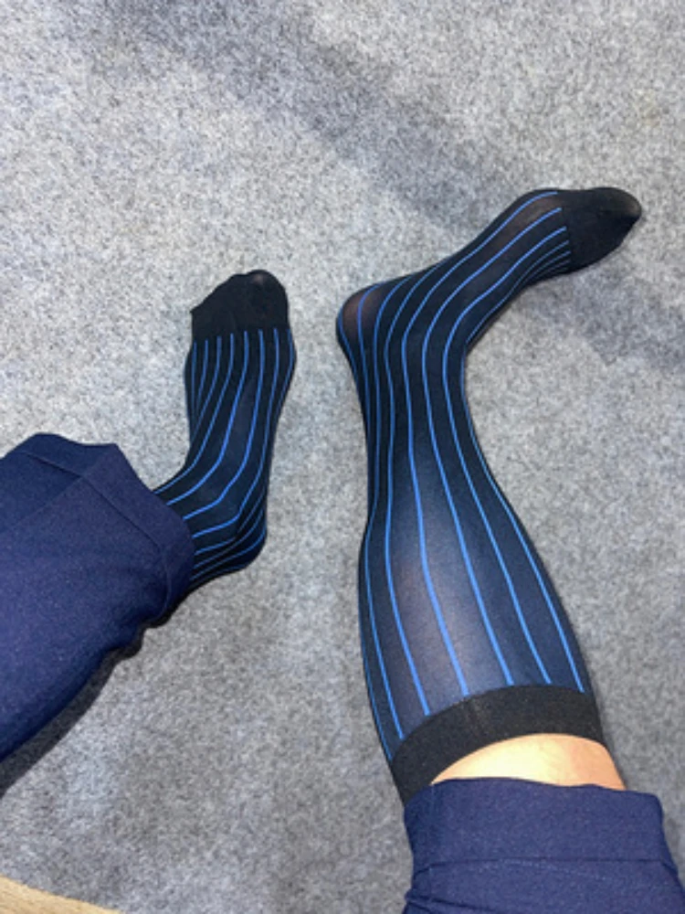 Men's Socks Ultra Thin Silk Socks for Men Formal Dress Suit Socks Sexy Sheer Socks Erotic Male Business Dress Socks