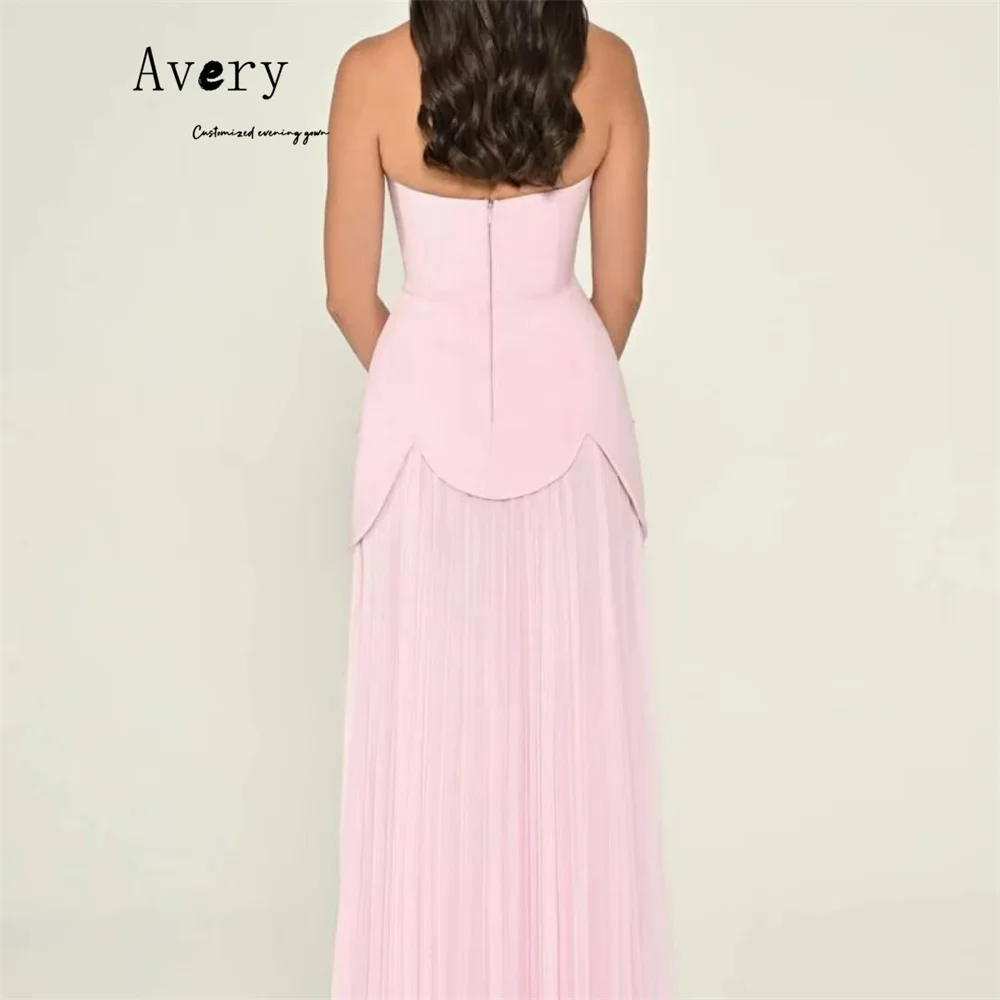 Avery Custom Rosa Perlen Seitenschlitz Schulterfrei Damen Abendkleid für Hochzeiten Damenkleider für Hochzeit Party Elegant