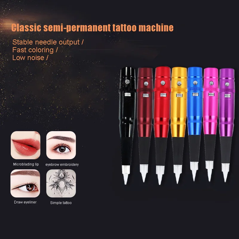 

Полуперманентная машина для татуировки бровей, макияж, микроблейдинг, губ, подводка глаз, красота, электрическая ручная вышивка, набор ручек