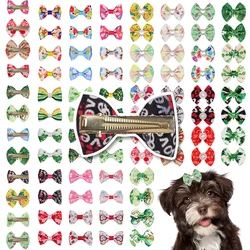 12/24 Pcs Dog Hair Bow Clips Puppy Hairpin Pet Cat Holiday Handmade Valentine Easter St. Patrick Pet Hair Accessories