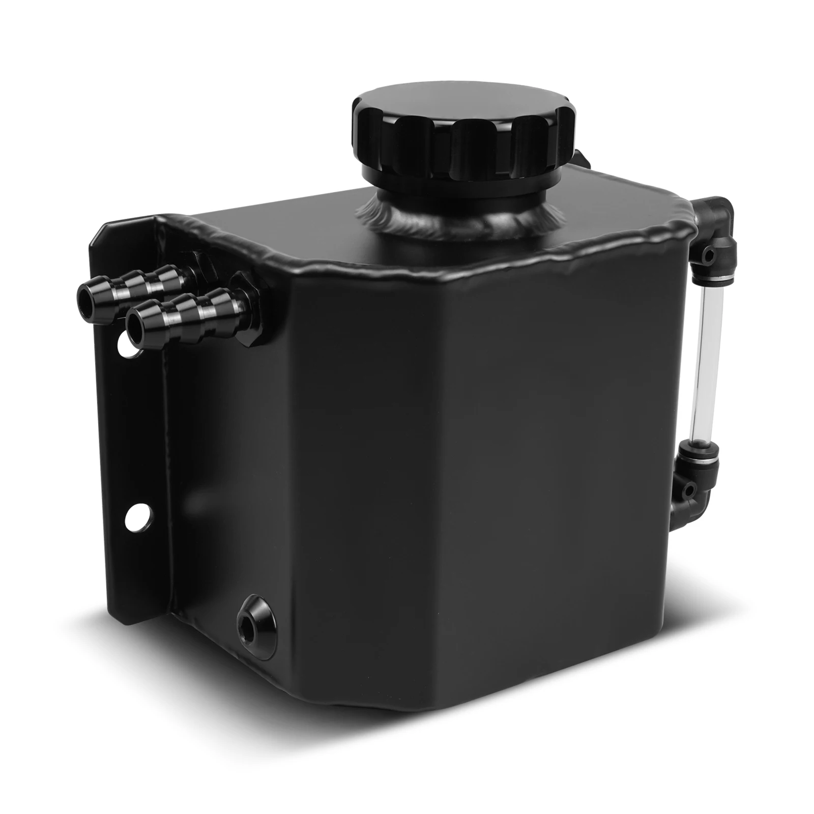 

BEVINSEE 1L Aluminum Radiator Coolant Overflow Bottle Recovery Water Tank Reservoir Universal for BMW E36 E46