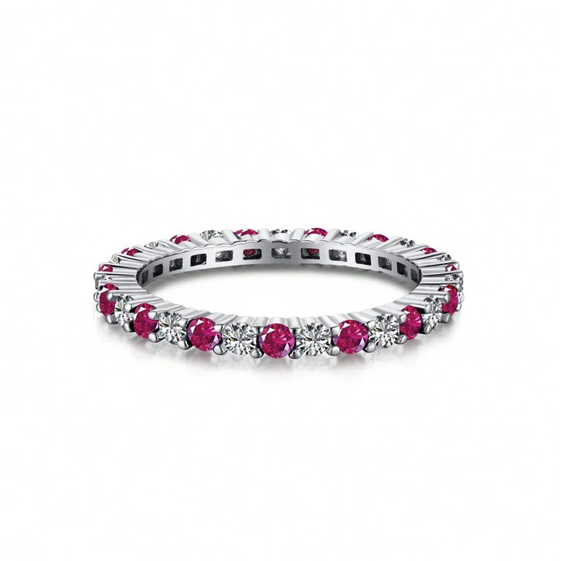 Women's 925 Sterling Silver Multi Color Zircon Stackable Ring, Gift