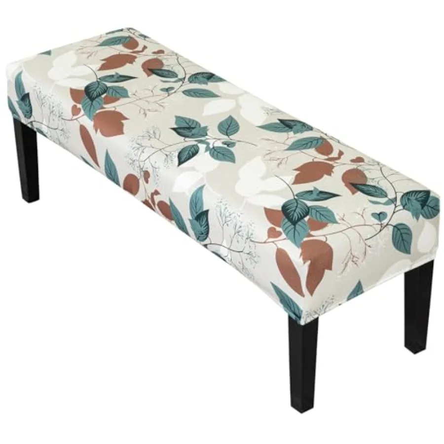 Floral Bench Cover, Stretch Dining Bench Cover for bedrooms, Living Rooms, Kitchens, Protector Chair Bench Piano Bench Seat Cov