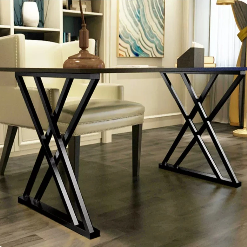 Minimalist Iron Table Leg Bracket Sturdy Dining Table Support Stand Office Workstation Furniture Parts Metal Hardware Accessory
