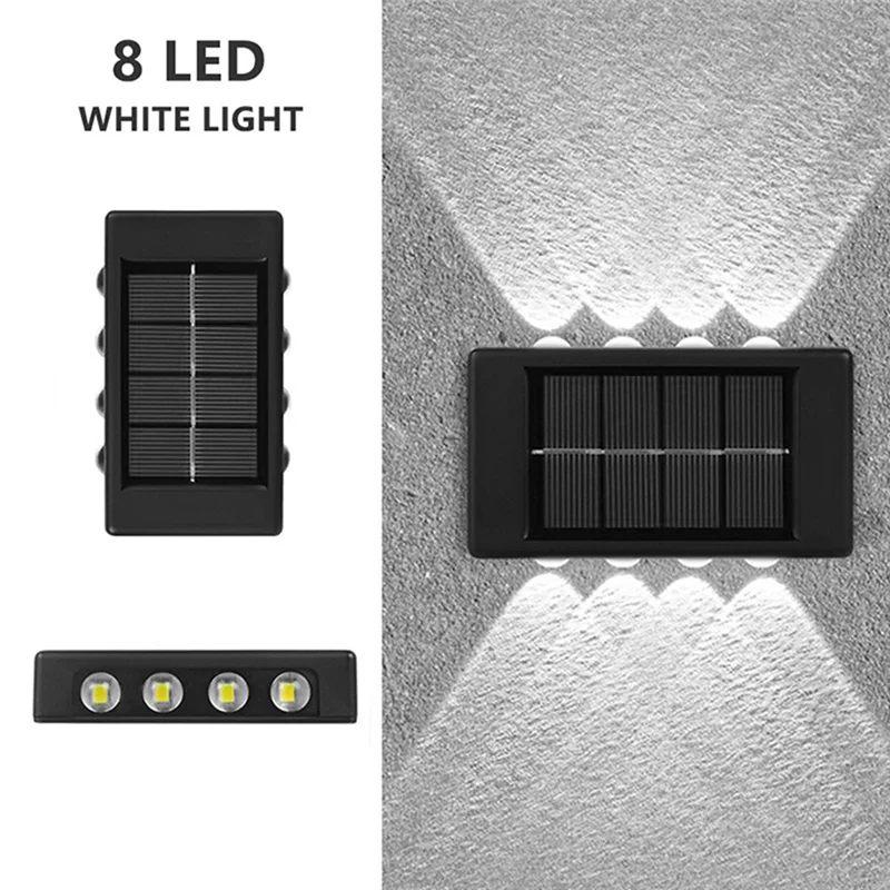AF90-4 Pack Outdoor Waterproof LED Solar Lamp Up And Down Luminous Lighting For Garden Balcony Yard Decor B