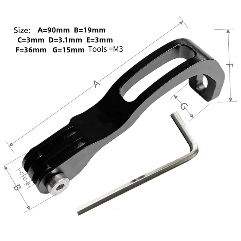 Bicycle Front Light Bracket for Brompton Folding Bike Road Folding Bicycle Camera for Gopro Light Holder Base