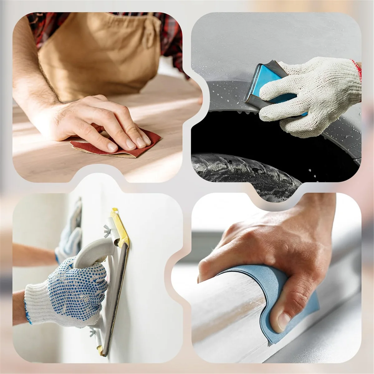 BAAQ 24 個サンドペーパー詰め合わせ 12 グリットウェットドライサンドペーパーシート、炭化ケイ素サンディングペーパー 120 ～ 3000 グリットサンドペーパー