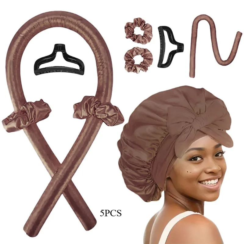 5Pcs Heatless Foam Sponge Hair Curlers Rods for Overnight Wavy Curls No Heat Styling Tool Portable Soft Comfortable Unisex