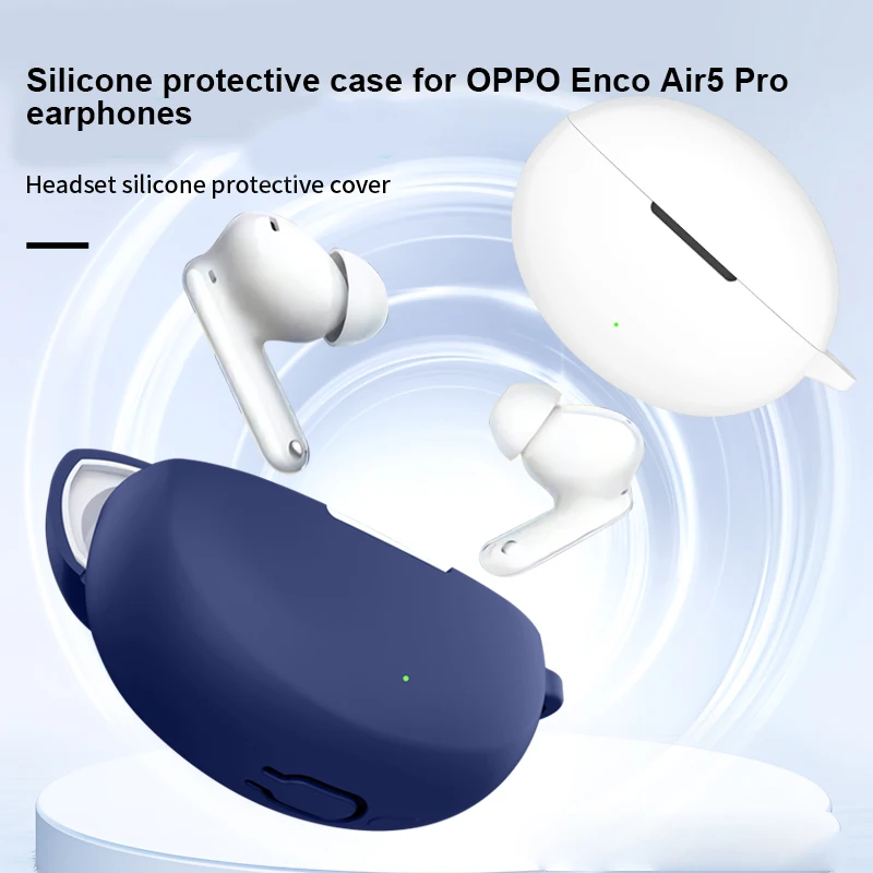 

For OPPO Enco Air5 Pro Earphone Protective Case Earphones Silicone Cover Shell Non-slip Protect Cover for Enco Air5 Pro