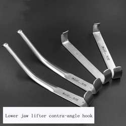 Dental stainless steel mandibular ascending branch contra-angle retractor maxillofacial tissue implant tools and instruments