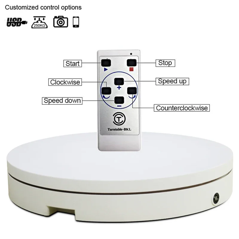 Best 60cm 100kg Mannequin Photo Capture 360 Rotary Display Stand Motorized Rotating Base Heavy-Duty Turntable