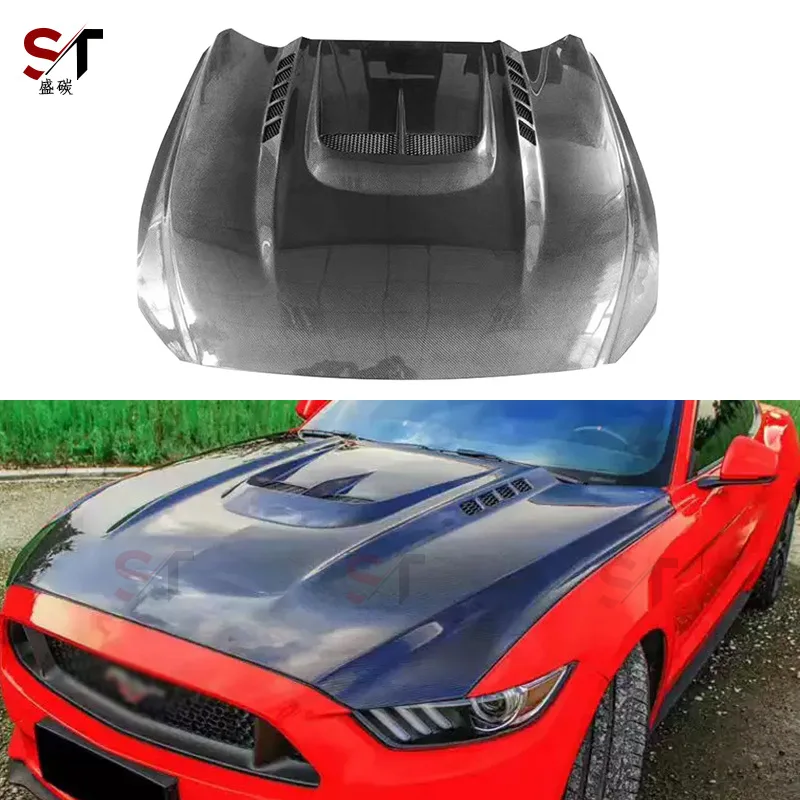 

Suitable for 15-17 Ford Mustang Carbon Fiber Cover KT Hood Surrounded Headcover Modification