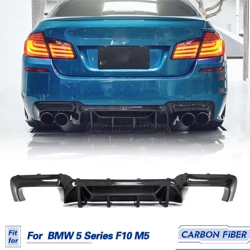 

Car Rear Diffuser Bumper Lip Spoiler Carbon Fiber For BMW 5 Series F10 M5 2011-2017 Racing Rear Diffuser Lip Apron Guard