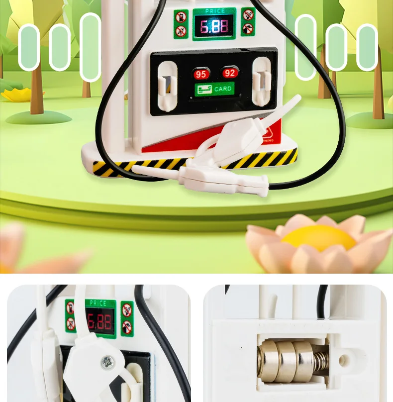 Machine de ravitaillement sonore et lumineuse simulée pour enfants, modèle de jouet avec décoration de scène sonore et lumineuse