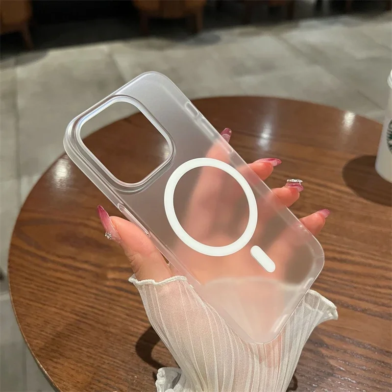 Ultradünne, matte, magnetische, transparente Hartschale für Magsafe IPhone 14 13 15 16 12 11 Pro Max Plus 16Pro 15Pro ProMax Mac Safe Cover