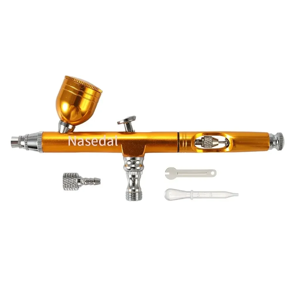 Imagem -04 - Aerógrafo de Dupla Ação com Chave Palha Pistola de Pulverização Pincéis de Decoração do Bolo Ferramenta Manicure Prego Gravidade Alimentação 03 mm