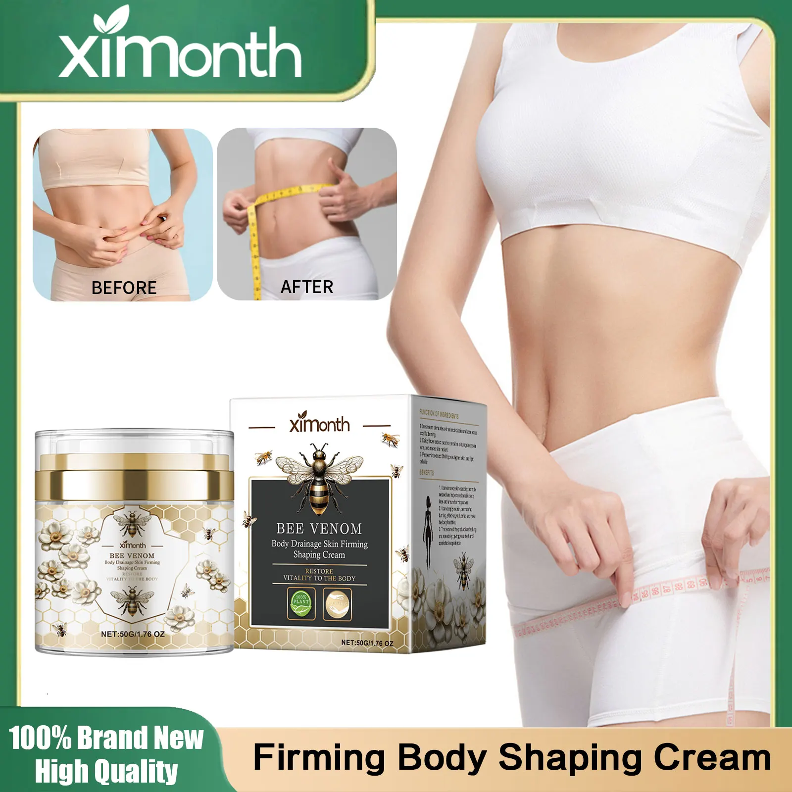 

Skin Firming Shaping Cream Promote Fat Burning Remove Toxins Reduce Waist Size Improve Obesity Body Lymphatic Drainage Ointment