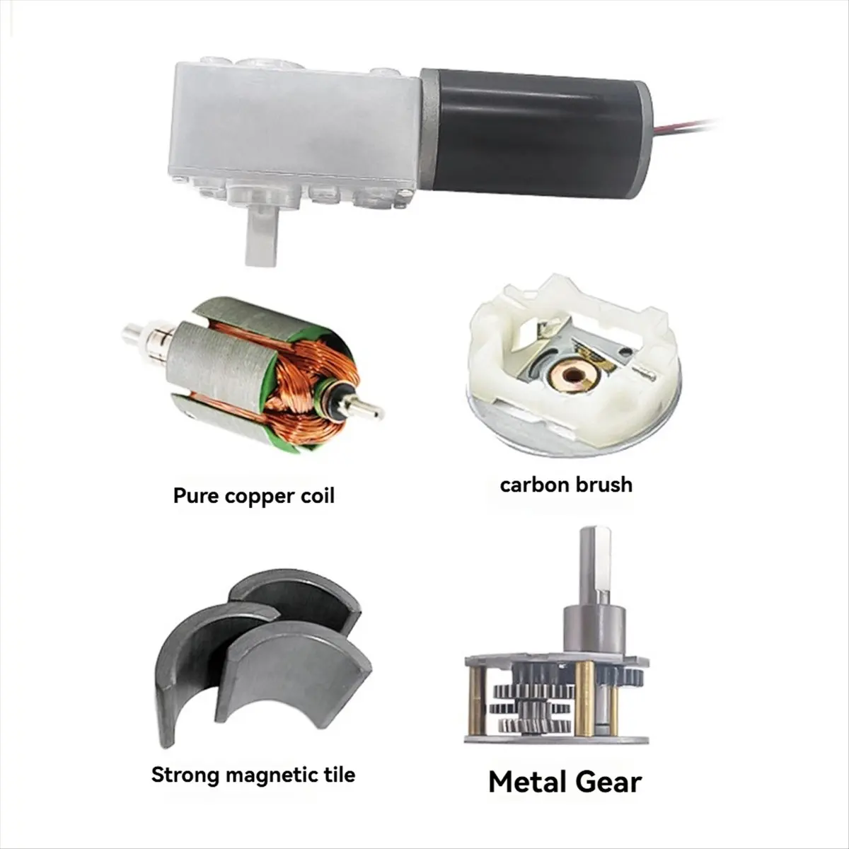 A89X 5840-31ZY Turbo Worm Encoder Micro-DC Motor, Self-Locking, Speed Control, 12V, High Torque Reduction Gear Motor 40RPM