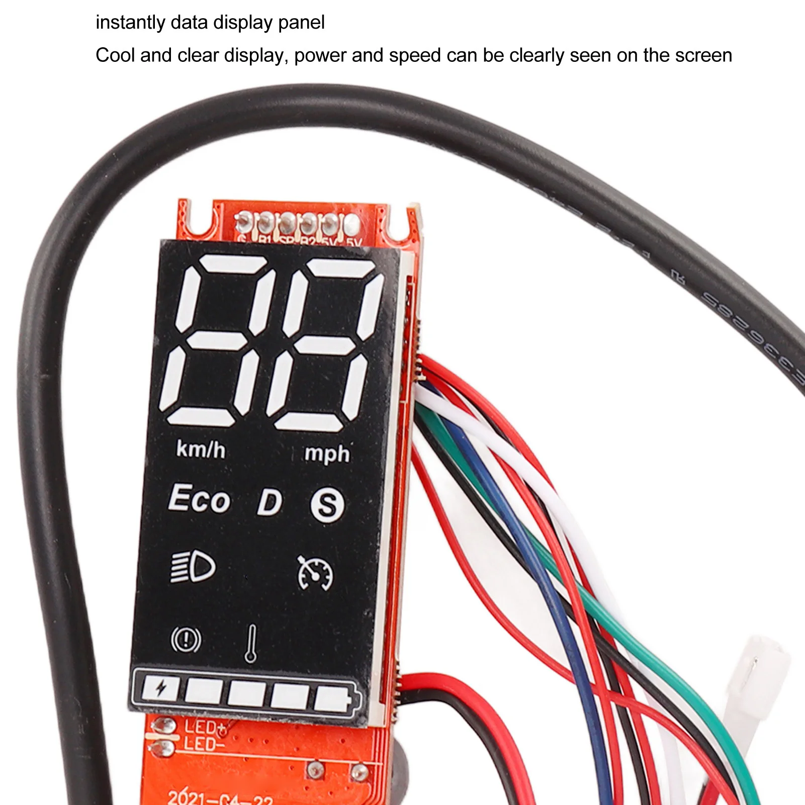 Electric Scooter Dashboard Anti Oxidation Electric Scooter Circuit Board Waterproof Instantly Data Display for Replacement