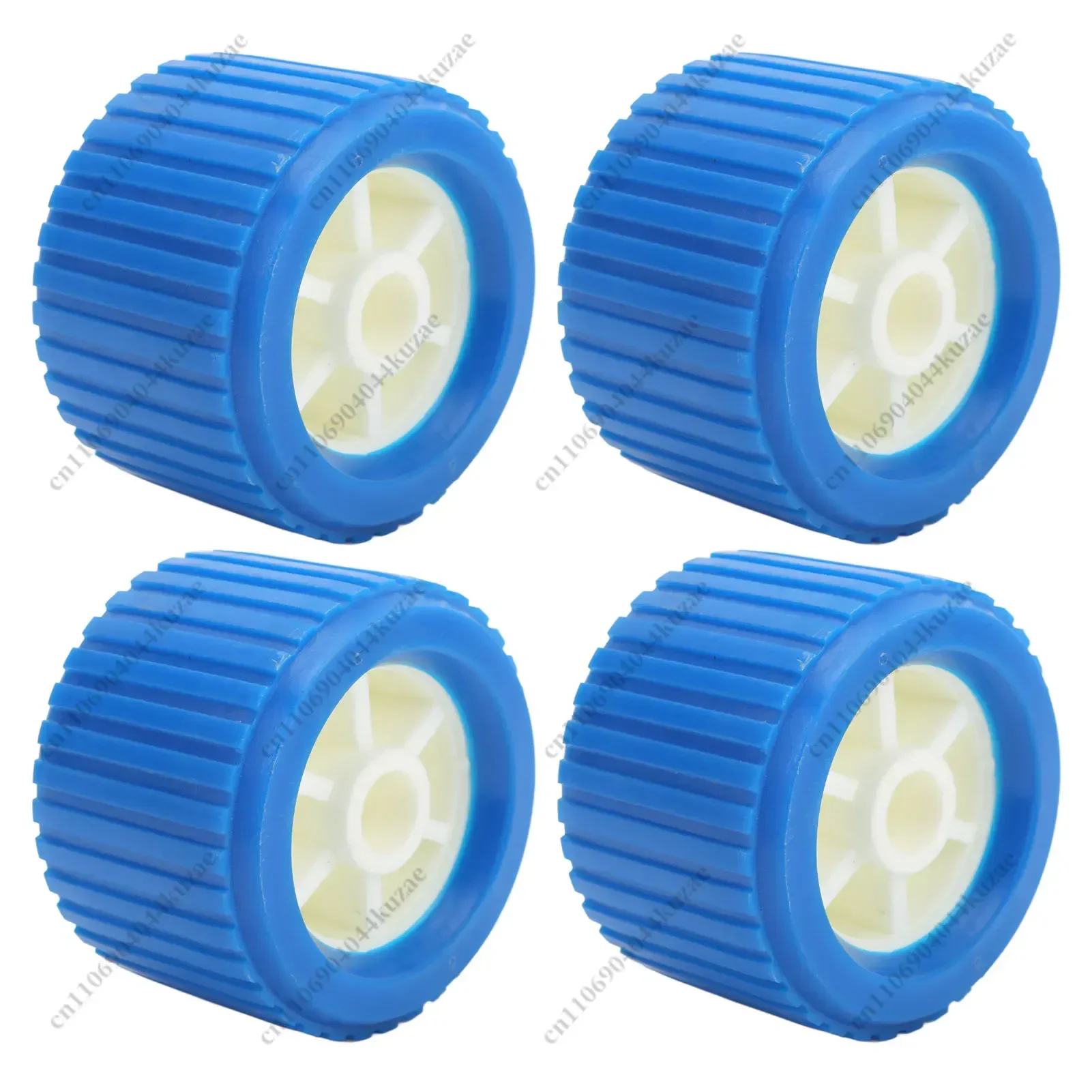 3in Wide Wobble Roller Marine Ribbed Wobble Roller 108x75x19mm Blue PP High Temp Resistant for Boat Yacht Trailer